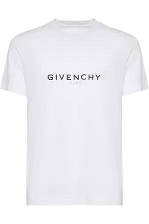 Givenchy Top, Herre, Hvid, L, Bomuld, Hvid Bomulds T-shirt med Trykt Logo