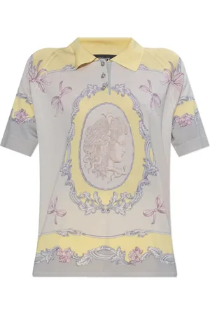 VERSACE Top, Dame, Flerfarvet, S, Silke polo