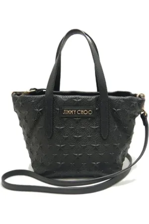Jimmy Choo Pre-owned, Dame, Sort, ONE SIZE, Tyl, Pre-owned Laeder hndtasker