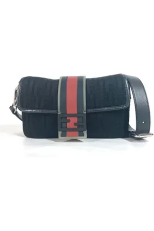 Fendi Pre-owned, Dame, Sort, ONE SIZE, Tyl, Pre-owned Laeder fendi-tasker