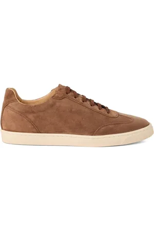 Brunello Cucinelli Sko, Herre, Brun, 41 EU, Suede, Suede Sneakers