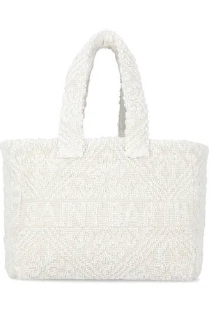 MC2 SAINT BARTH Taske, Dame, , ONE SIZE, Bomuld, Ivory Bomuld Indkøbstaske med Logo