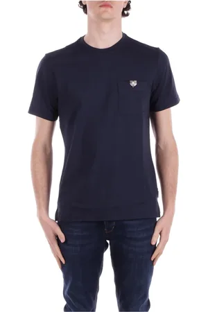 Barbour Top, Herre, Blå, L, Bomuld, Blå T-shirts og Polos Logo Frontlomme
