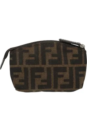 Fendi Pre-owned, Dame, Brun, ONE SIZE, Tyl, Pre-owned Canvas pouches