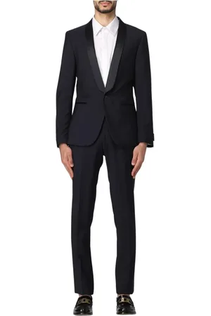 corneliani Jakkesæt, Herre, Sort, L, Uld, Blå Shawl Krave Smokingdragt