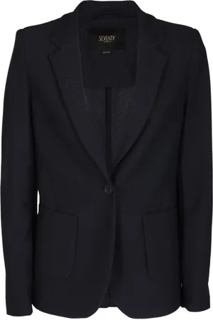 SEVENTY BY SERGIO TEGON Jakke, Dame, Blå, S, Blå Teknisk Mesh Blazer