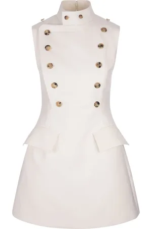 Alexander McQueen Kjole, Dame, Hvid, S, Hvid Minikjole med Panier Ben