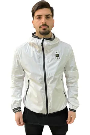 Blauer Jakke, Herre, Hvid, L, Uld, Korte Stribede Jakker