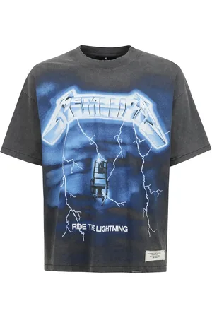 Represent Top, Herre, Grå, L, Uld, Kortærmet Metallica T-shirt med logo