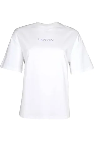 Lanvin Top, Dame, Hvid, S, Bomuld, Afslappet Bomuld T-Shirt til Mænd