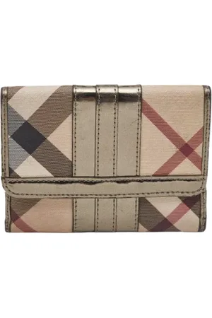Burberry Pre-owned, Dame, Grå, ONE SIZE, Tyl, Pre-owned Coated canvas punge