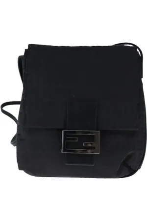 Fendi Pre-owned, Dame, Sort, ONE SIZE, Uld, Pre-owned Canvas fendi-tasker
