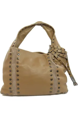 Jimmy Choo Pre-owned, Dame, Brun, ONE SIZE, Tyl, Pre-owned Laeder hndtasker