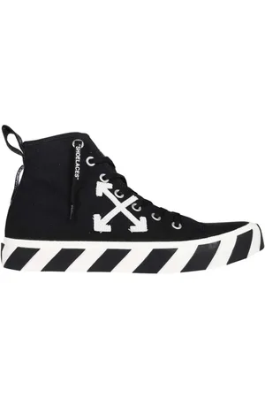 OFF-WHITE Sko, Herre, Sort, 42 EU, Canvas High Top Sneakers