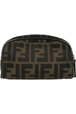 Fendi Pre-owned, Dame, Sort, ONE SIZE, Tyl, Pre-owned Canvas pouches