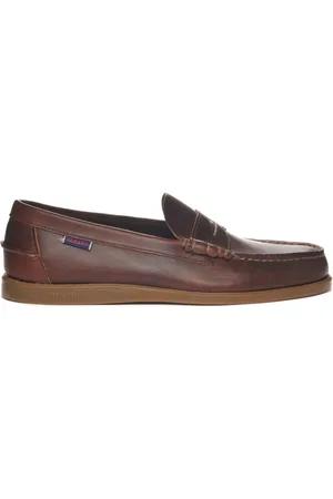 SEBAGO Sko, Herre, Brun, 41 1/2 EU, Vokset Loafer Sko