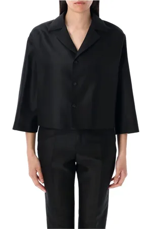 Fabiana Filippi Jakke, Dame, Sort, S, Bomuld, Elegant Sort Mikado Jakke