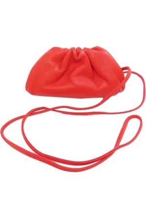 Bottega Veneta Pre-owned, Dame, Rød, ONE SIZE, Tyl, Pre-owned Ruskind pouches