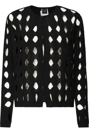 Pinko Strik, Dame, Sort, M, Sort Kabelstrik Sweater