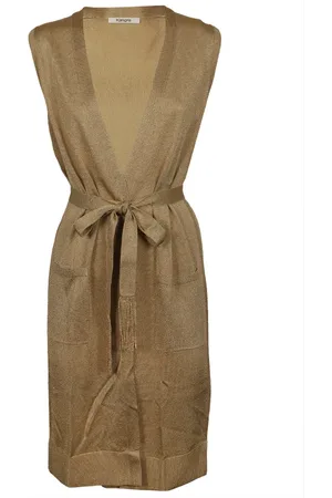 KANGRA CASHMERE Jakke, Dame, Gul, XS, Uld, Lang guld viskose vest