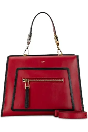 Fendi Pre-owned, Dame, Rød, ONE SIZE, Uld, Pre-owned Laeder fendi-tasker