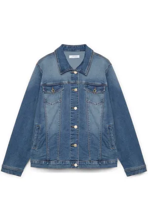 Fiorella rubino Jakke, Dame, Blå, 3XL, Denim, Denim blousonjakke