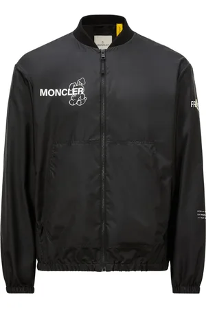 Moncler Jakke, Herre, Sort, XL, Sort Genius Jakker med Ribstrik Lynlås Lukning