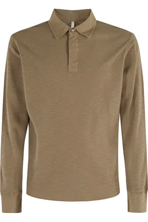 Sunflower Top, Herre, Grøn, XL, Bomuld, Langærmet Rugby Vaffel Polo Tee