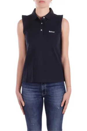 Barbour Top, Dame, Blå, L, Bomuld, Blå Polo T-shirts og Polos