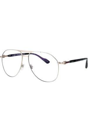 Gucci Tilbehør, Herre, Grå, 59 MM, Uld, Guld Aviator Solbriller