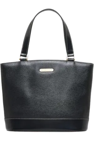 Burberry Pre-owned, Dame, Sort, ONE SIZE, Tyl, Pre-owned Laeder totes