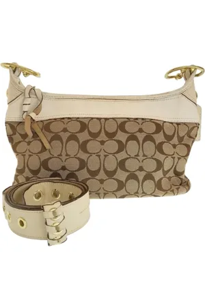 Coach Pre-owned, Dame, , ONE SIZE, Uld, Pre-owned Canvas skuldertasker