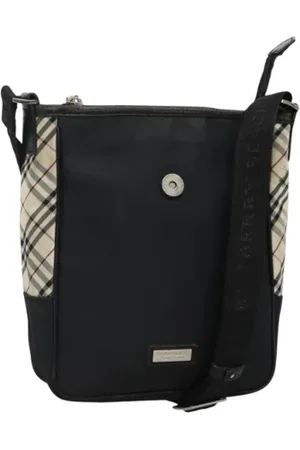 Burberry Pre-owned, Dame, Sort, ONE SIZE, Uld, Pre-owned nylon skuldertasker