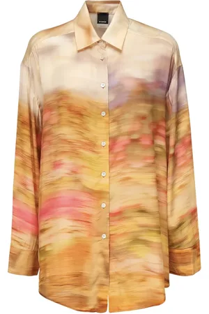 Pinko Bluser & Skjorter, Dame, Flerfarvet, XS, Satin, Satin Print MultiColour Skjorter