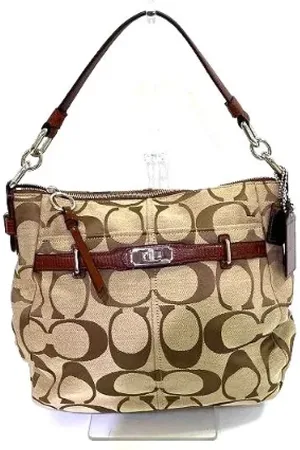 Coach Pre-owned, Dame, Brun, ONE SIZE, Uld, Pre-owned canvas håndtasker