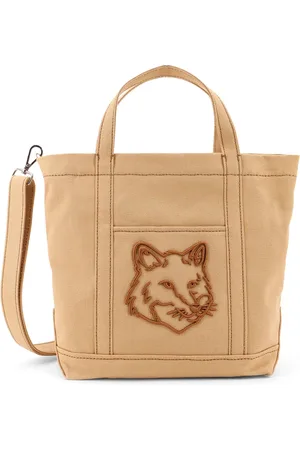 Maison Kitsuné Taske, Herre, , ONE SIZE, Bomuld, Lærred Lynlås Taske med Ikonisk Broderi