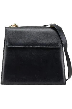 Salvatore Ferragamo Pre-owned, Dame, Sort, ONE SIZE, Uld, Pre-owned Laeder crossbody-tasker