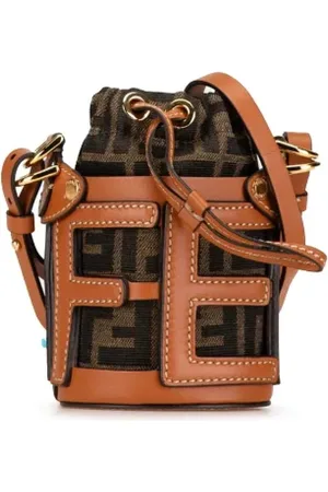 Fendi Pre-owned, Dame, Brun, ONE SIZE, Uld, Pre-owned Canvas crossbody-tasker