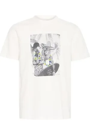 Blend Top, Herre, Hvid, L, Rundhalset kortærmet T-shirt