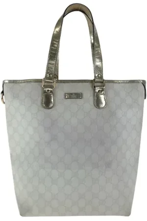 Gucci Pre-owned, Dame, Hvid, ONE SIZE, Uld, Pre-owned Canvas totes
