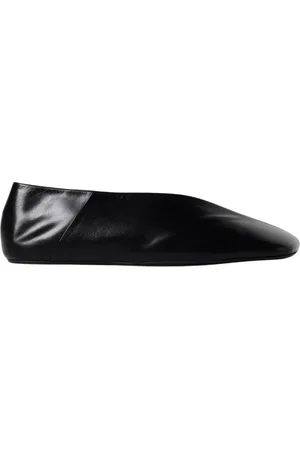Jil Sander Sko, Dame, Sort, 36 1/2 EU, Læder, Sort Læder Ballet Flats Minimalistisk Stil