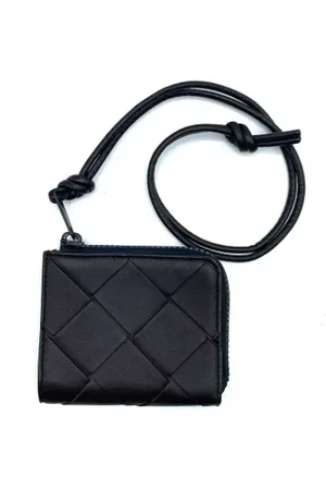 Bottega Veneta Pre-owned, Herre, Sort, ONE SIZE, Læder, Pre-owned Laeder punge