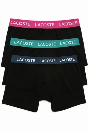 Lacoste Undertøj, Herre, Sort, XL, Bomuld, 3-Pak Stræk Bomuld Boxershorts