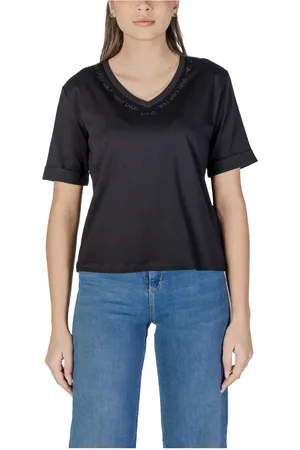 Liu Jo Top, Dame, Sort, M, Polyester, Elegante højtaljede skræddersyede shorts