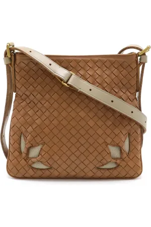Bottega Veneta Pre-owned, Dame, Brun, ONE SIZE, Uld, Pre-owned Laeder skuldertasker