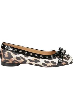 Ganni Sko, Dame, Flerfarvet, 36 EU, Leopard Ballerina Flats