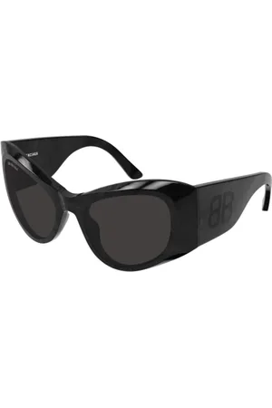 Balenciaga Tilbehør, unisex, Sort, L, Sort Cat Eye Solbriller