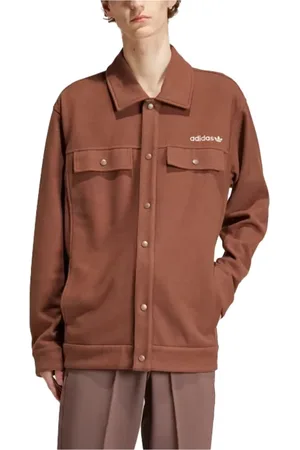 adidas Jakke, Herre, Brun, L, Uld, Stilfuld Overshirt Jakke