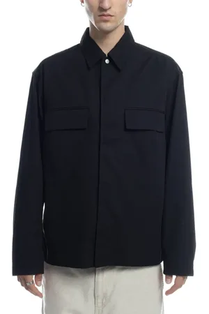 Norse projects Jakke, Herre, Sort, S, Fin Broken Twill Overshirt