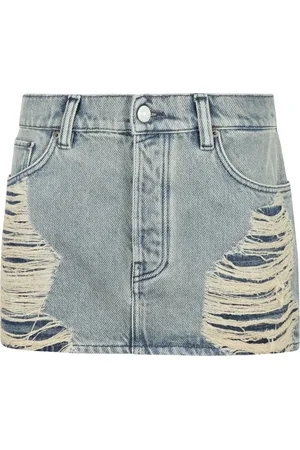 Acne Studios Nederdel, Dame, Blå, L, Denim, Denim Blå Mini Nederdel